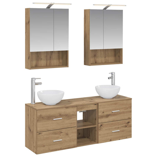 Bathroom Cabinet Set 5 pcs Artisan Oak 50 x 14.5 x 70 cm