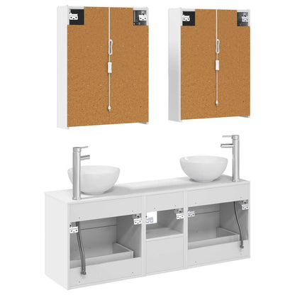 Bathroom Cabinet Set 5 pcs White 53 x 15.5 x 70 cm