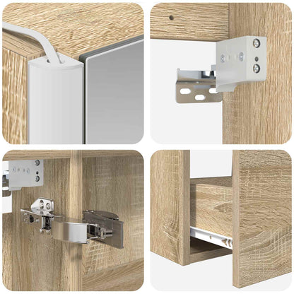 Bathroom Cabinet Set 5 pcs Sonoma Oak 53 x 15.5 x 70 cm