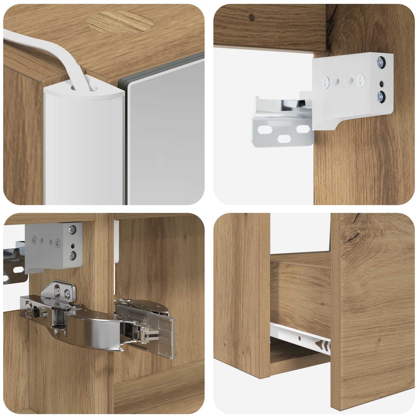 Bathroom Cabinet Set 5 pcs Artisan Oak 53 x 15.5 x 70 cm
