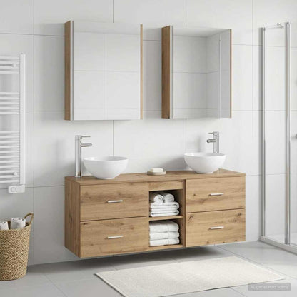 Bathroom Cabinet Set 5 pcs Artisan Oak 53 x 15.5 x 70 cm