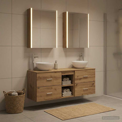 Bathroom Cabinet Set 5 pcs Artisan Oak 53 x 15.5 x 70 cm