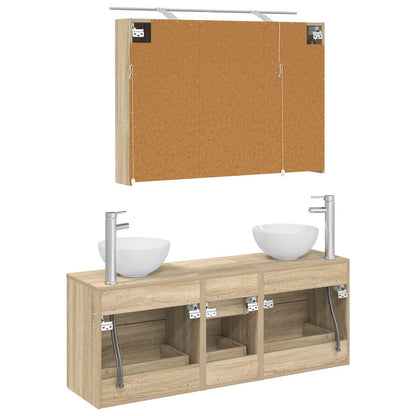 Bathroom Furniture Set 4 pcs Sonoma Oak