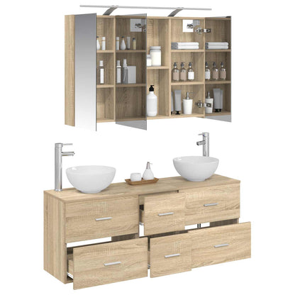 Bathroom Furniture Set 4 pcs Sonoma Oak