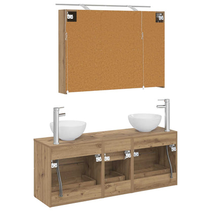Bathroom Furniture Set 4 pcs Artisan Oak