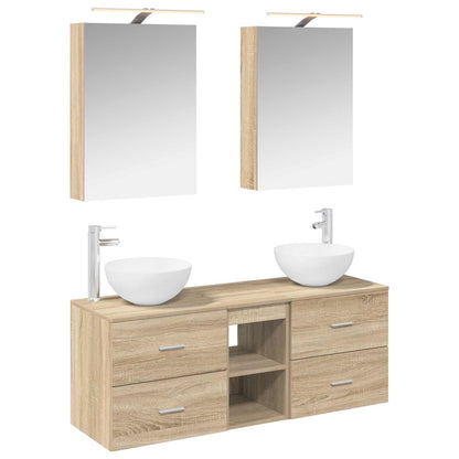 Bathroom Furniture Set 5 pcs Sonoma Oak