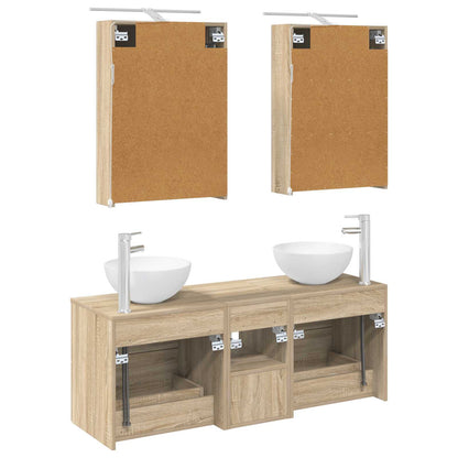 Bathroom Furniture Set 5 pcs Sonoma Oak