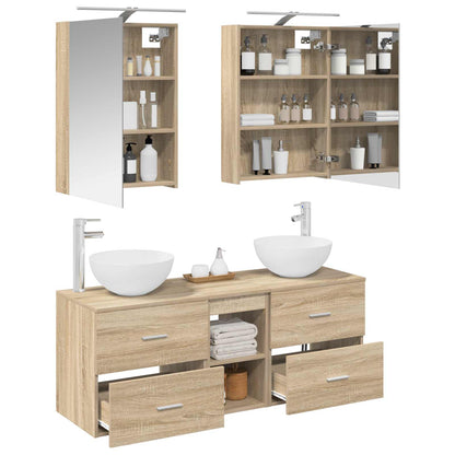 Bathroom Furniture Set 5 pcs Sonoma Oak