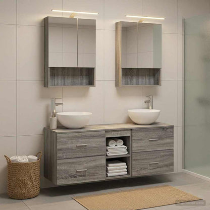 Bathroom Furniture Set 5 pcs Grey Sonoma