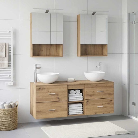 Bathroom Furniture Set 5 pcs Artisan Oak
