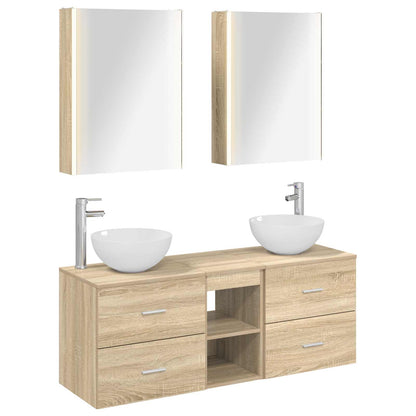 Bathroom Furniture Set 5 pcs Sonoma Oak