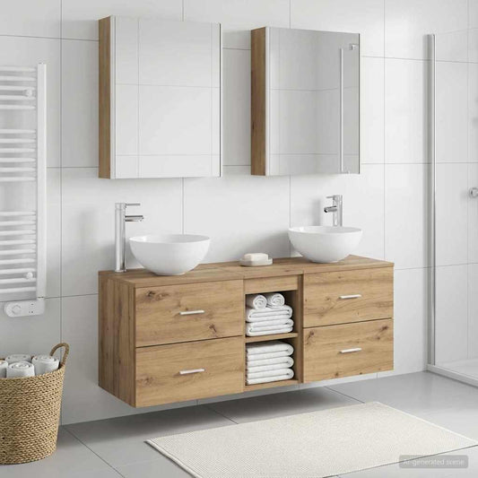 Bathroom Furniture Set 5 pcs Artisan Oak