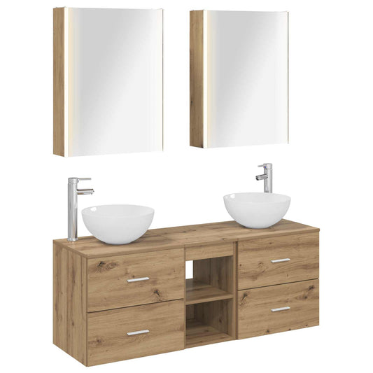 Bathroom Furniture Set 5 pcs Artisan Oak