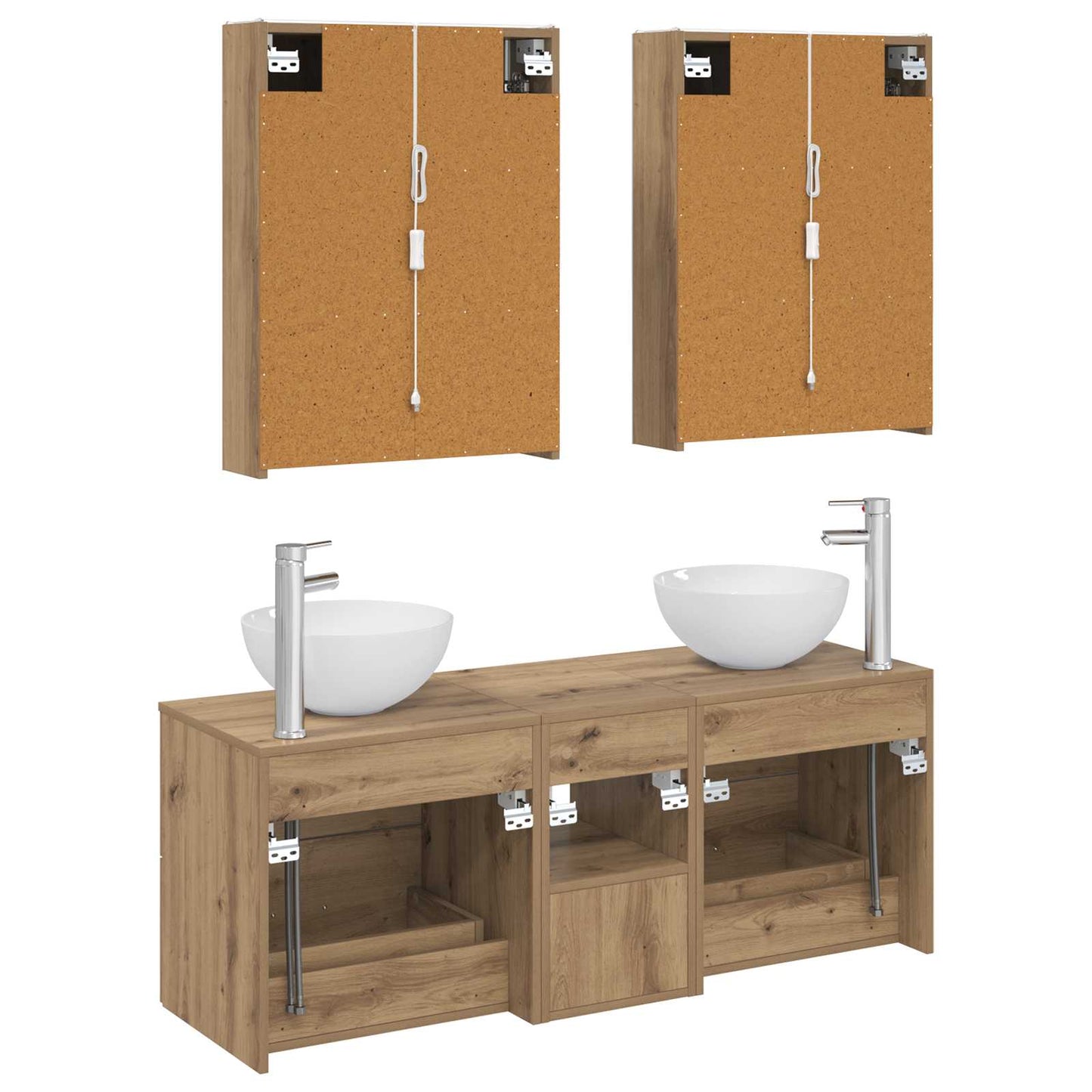 Bathroom Furniture Set 5 pcs Artisan Oak