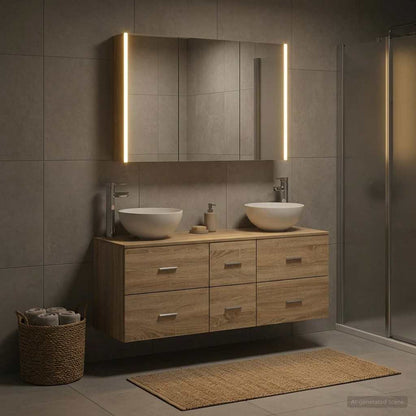 Bathroom Furniture Set 4 pcs Sonoma Oak