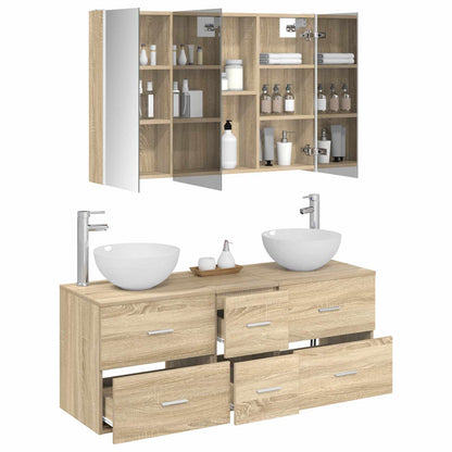 Bathroom Furniture Set 4 pcs Sonoma Oak