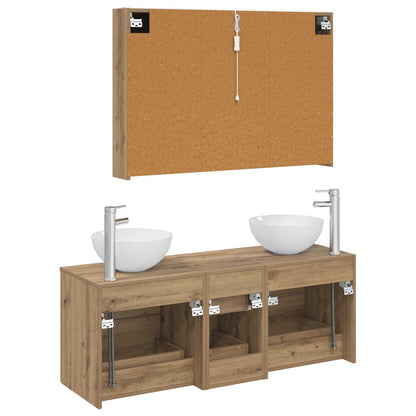 Bathroom Furniture Set 4 pcs Artisan Oak