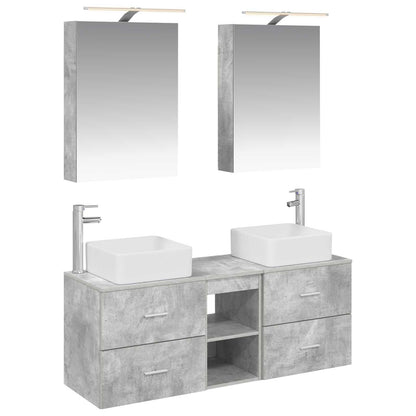 Bathroom Furniture Set 5 pcs Concrete Grey