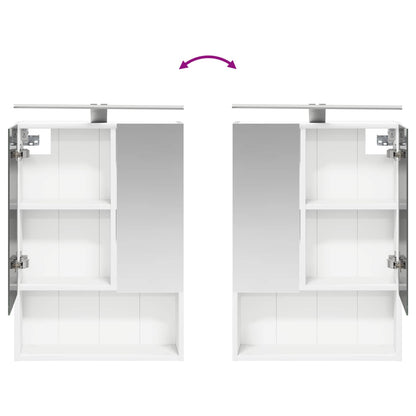 Bathroom Furniture Set 5 pcs White Engineered Wood and Glass