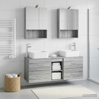 Bathroom Furniture Set 5 pcs Grey Sonoma