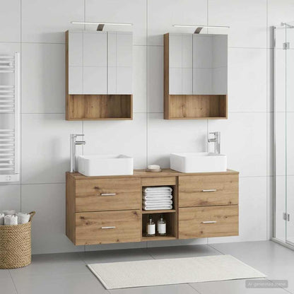 Bathroom Furniture Set 5 pcs Artisan Oak