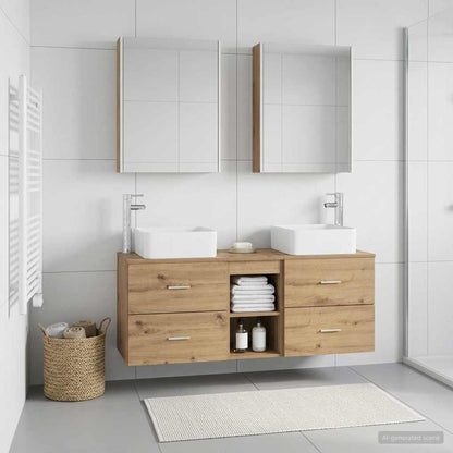 Bathroom Furniture Set 5 pcs Artisan Oak