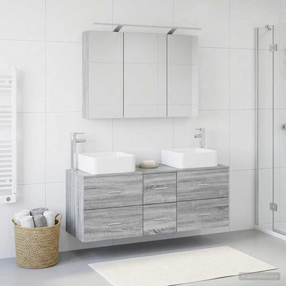 Bathroom Furniture Set 4 pcs Grey Sonoma