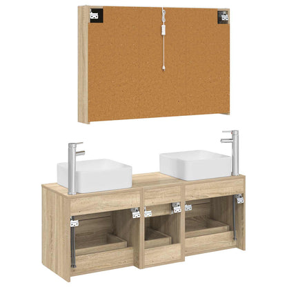 Bathroom Furniture Set 4 pcs Sonoma Oak