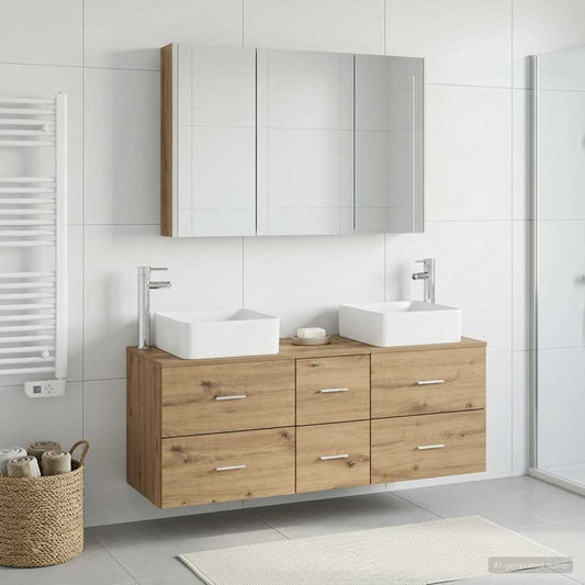 Bathroom Furniture Set 4 pcs Artisan Oak