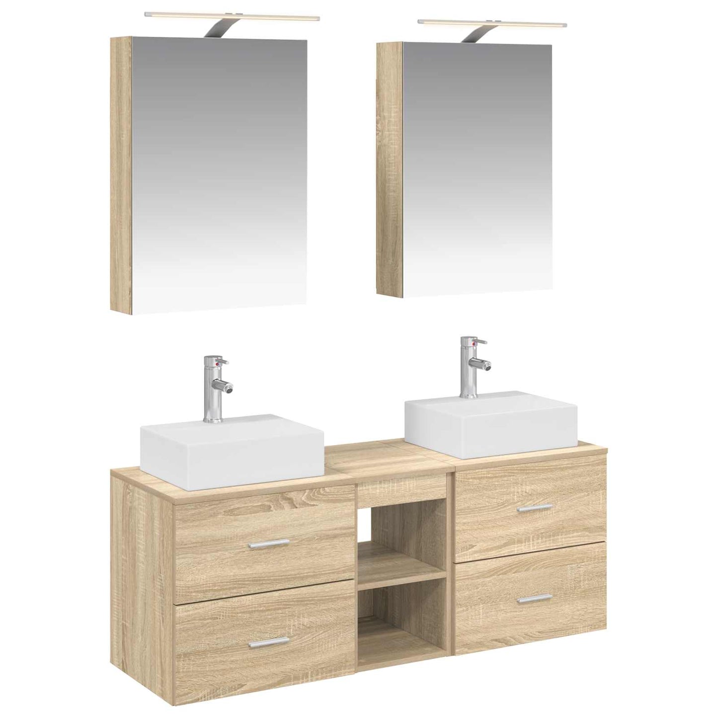 Bathroom Furniture Set 5 pcs Sonoma Oak