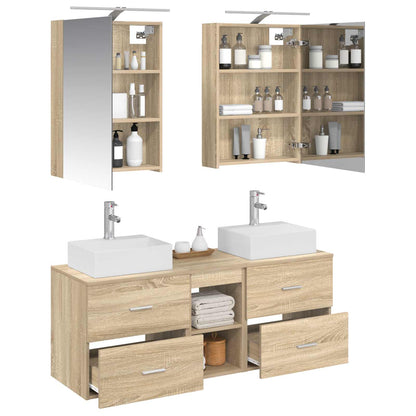 Bathroom Furniture Set 5 pcs Sonoma Oak