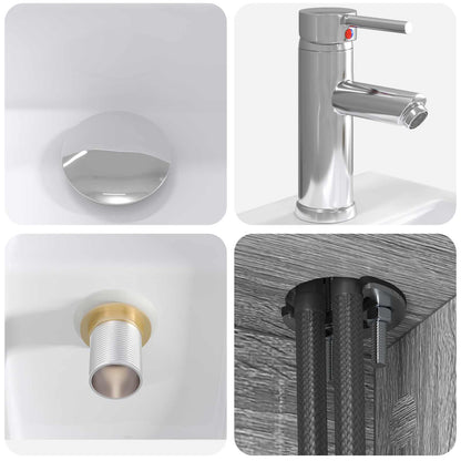 Bathroom Furniture Set 5 pcs Grey Sonoma