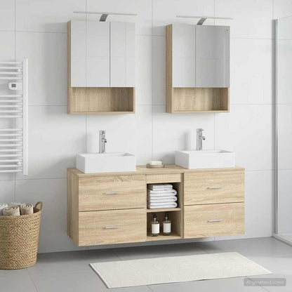 Bathroom Furniture Set 5 pcs Sonoma Oak