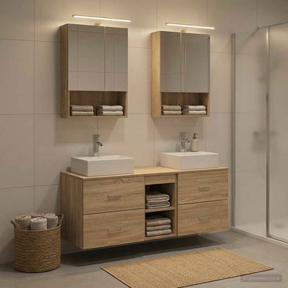 Bathroom Furniture Set 5 pcs Sonoma Oak