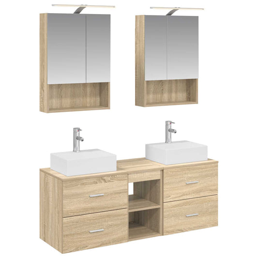 Bathroom Furniture Set 5 pcs Sonoma Oak