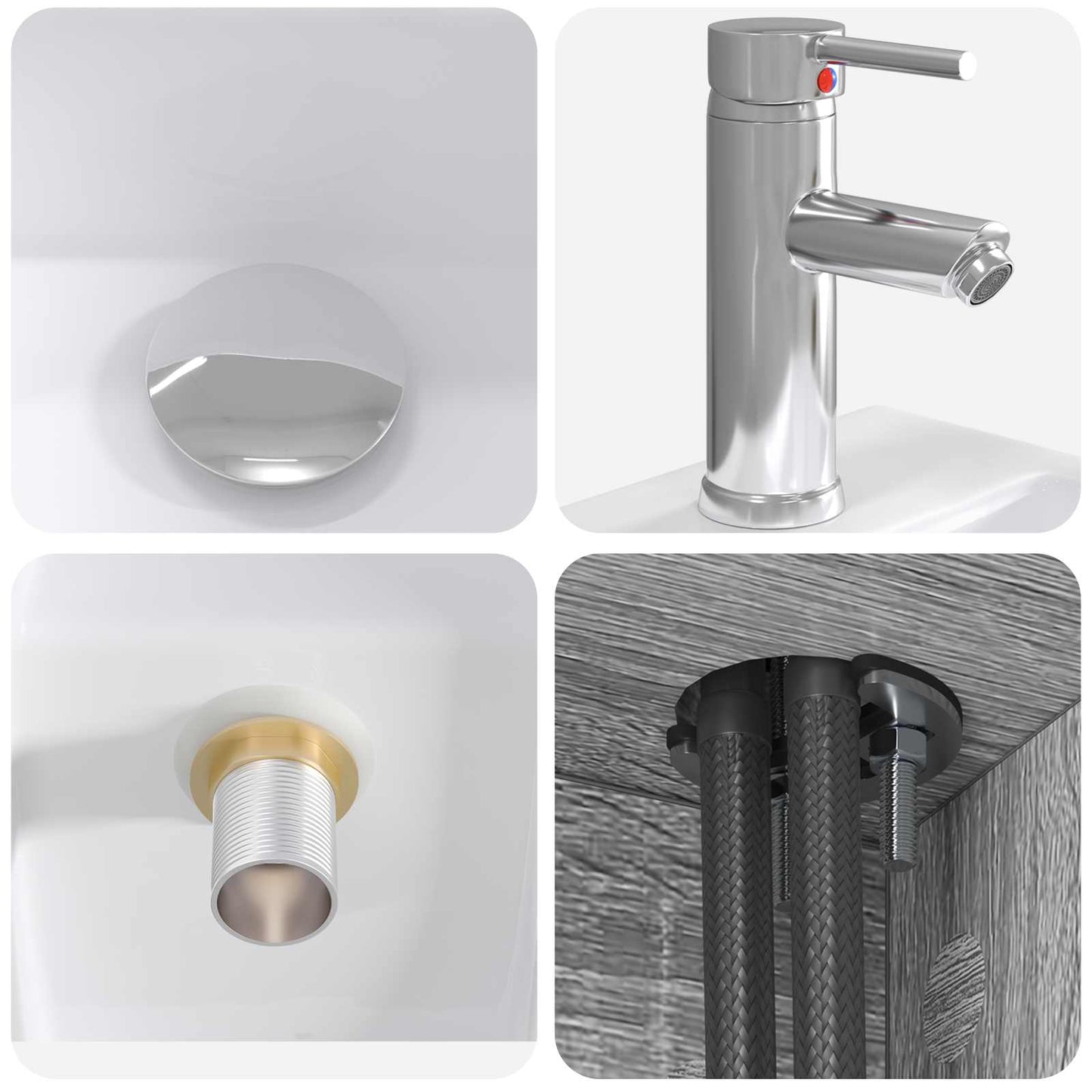 Bathroom Furniture Set 5 pcs Grey Sonoma