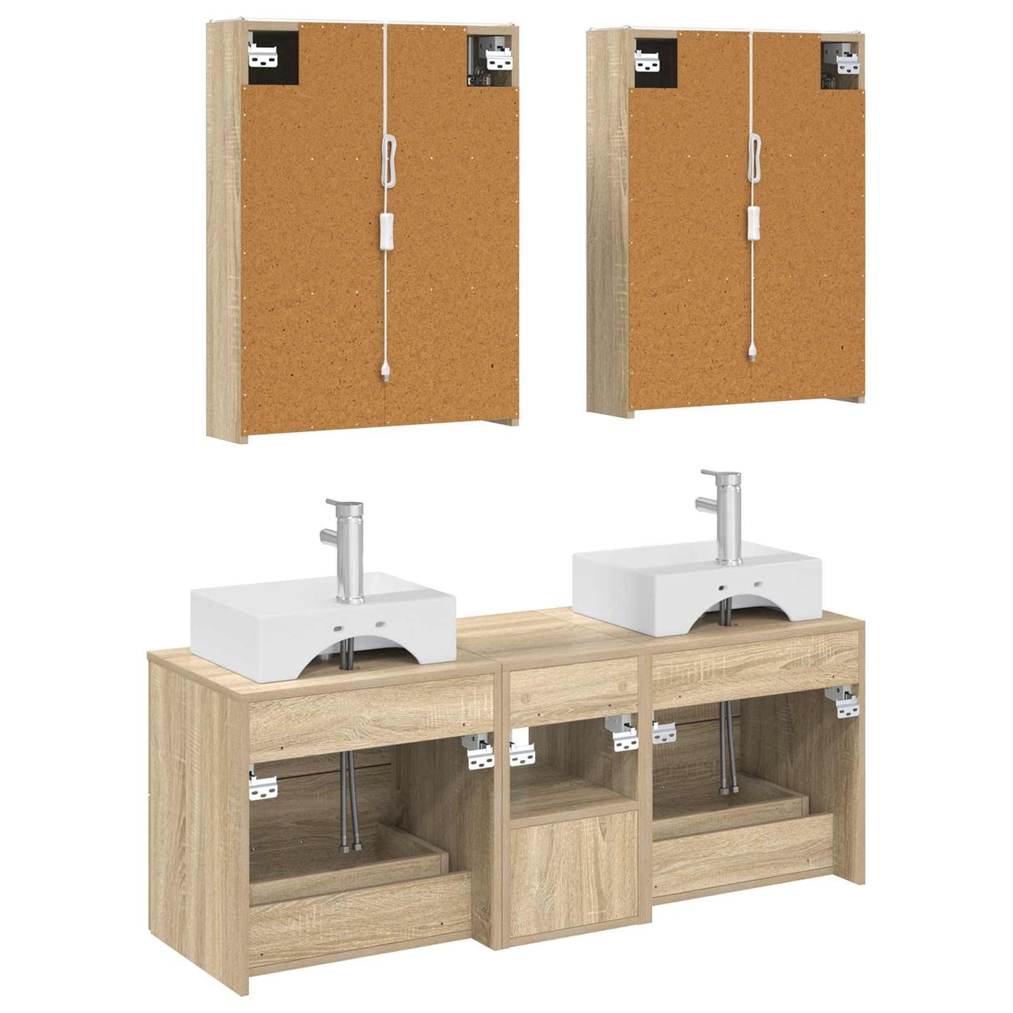 Bathroom Furniture Set 5 pcs Sonoma Oak