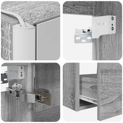 Bathroom Furniture Set 5 pcs Grey Sonoma