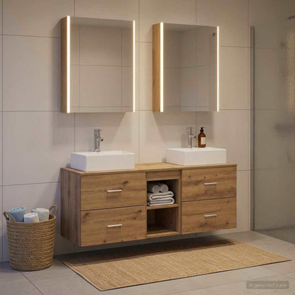 Bathroom Furniture Set 5 pcs Artisan Oak