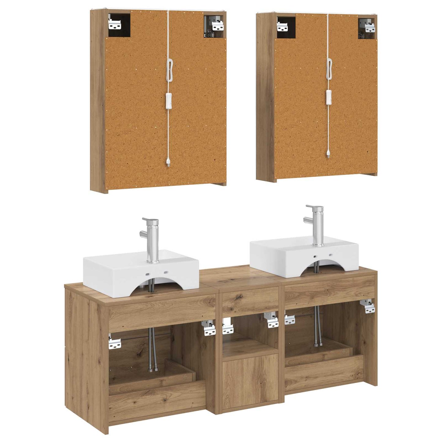 Bathroom Furniture Set 5 pcs Artisan Oak