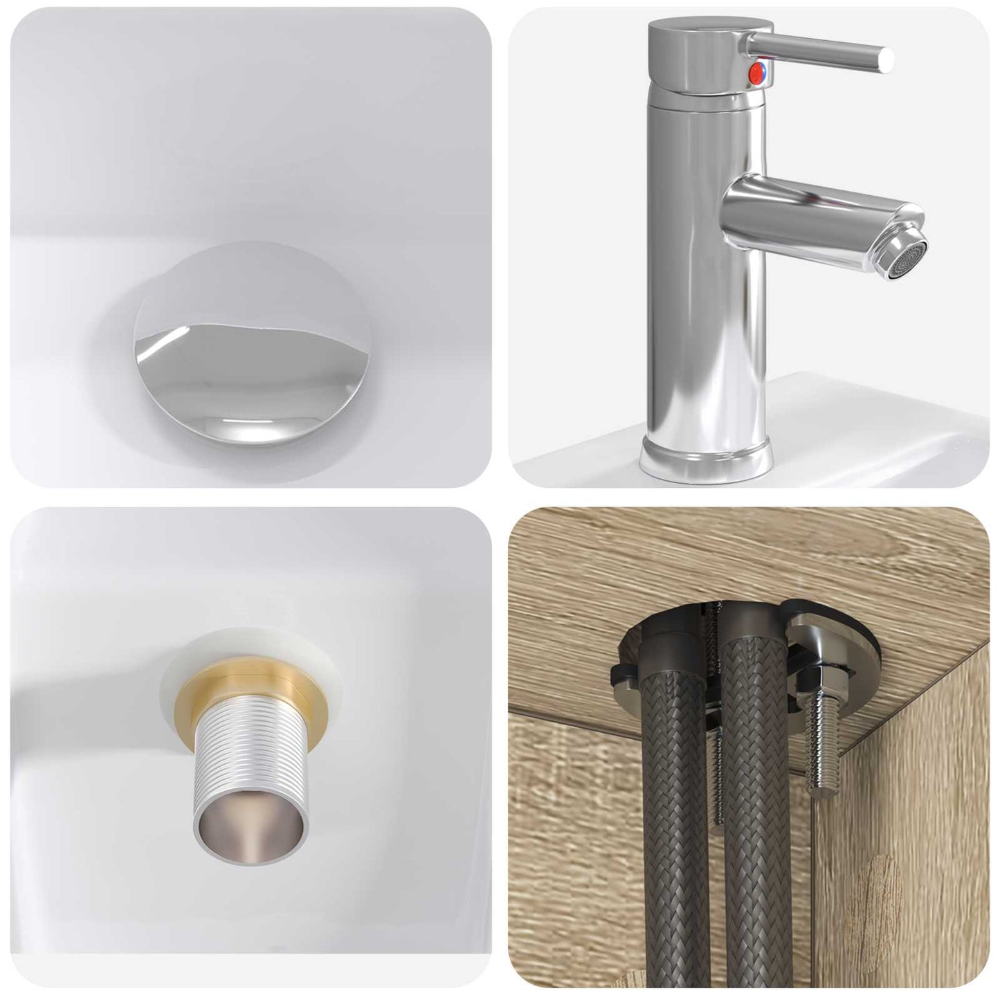 Bathroom Furniture Set 4 pcs Sonoma Oak
