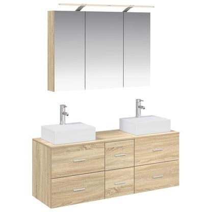 Bathroom Furniture Set 4 pcs Sonoma Oak