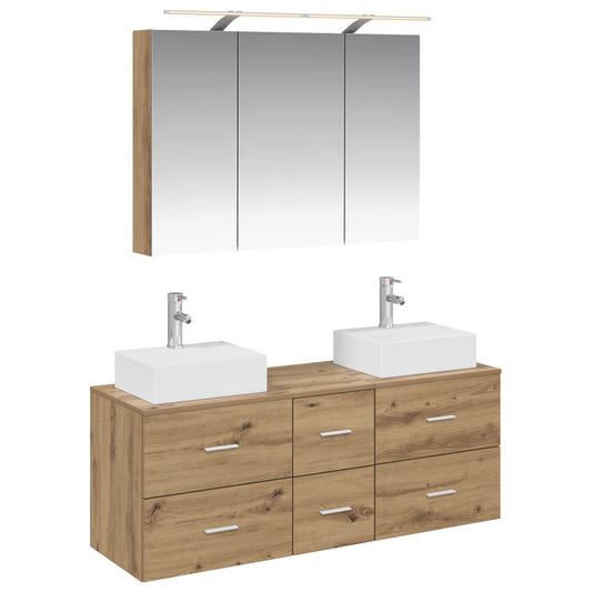 Bathroom Furniture Set 4 pcs Artisan Oak