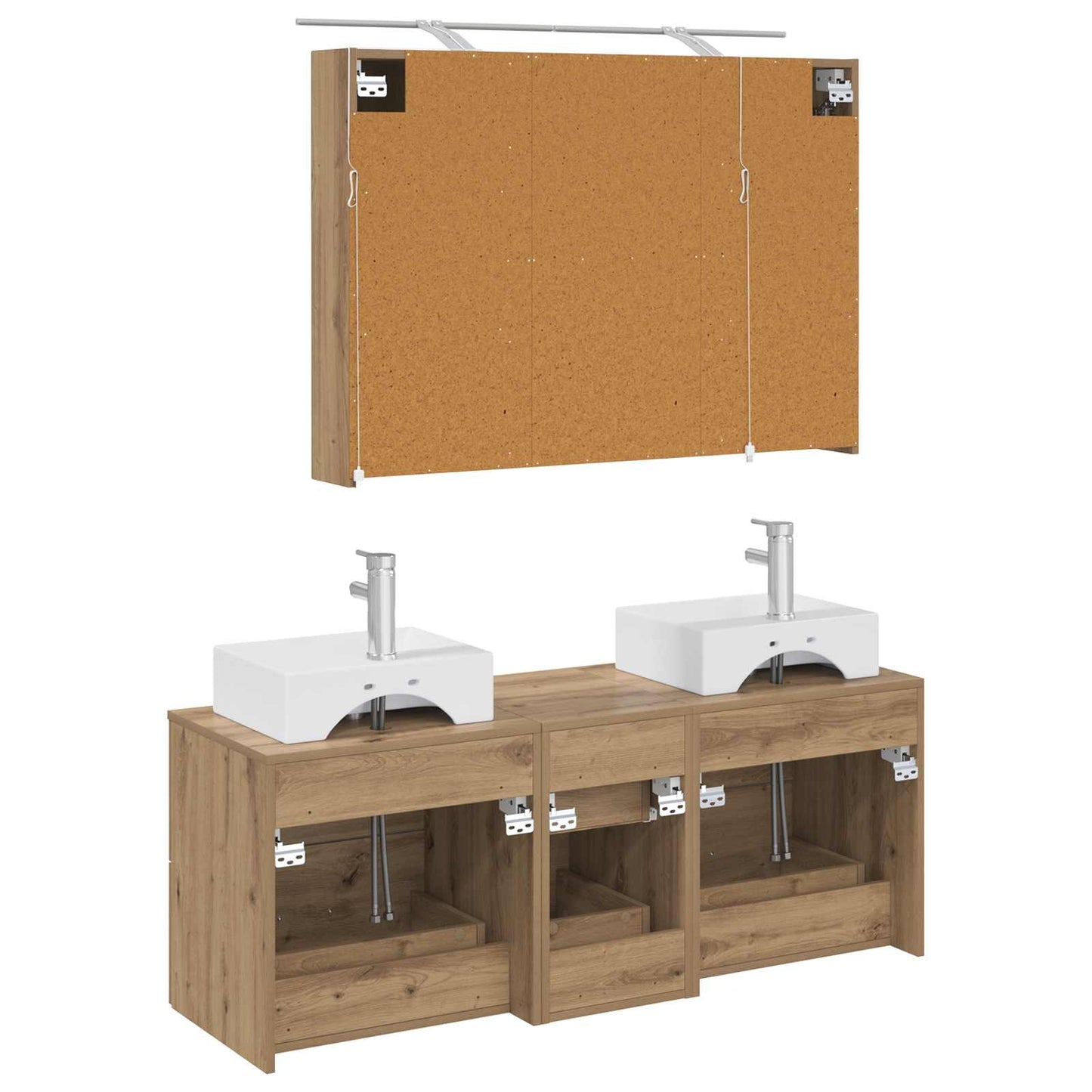 Bathroom Furniture Set 4 pcs Artisan Oak