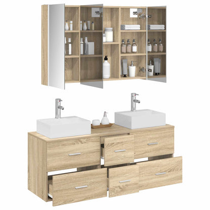 Bathroom Furniture Set 4 pcs Sonoma Oak