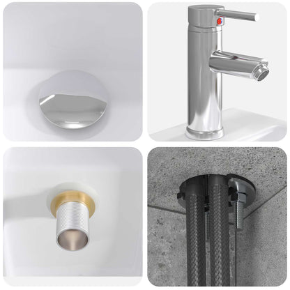 Bathroom Furniture Set 4 pcs Concrete Grey