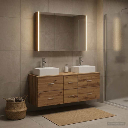 Bathroom Furniture Set 4 pcs Artisan Oak