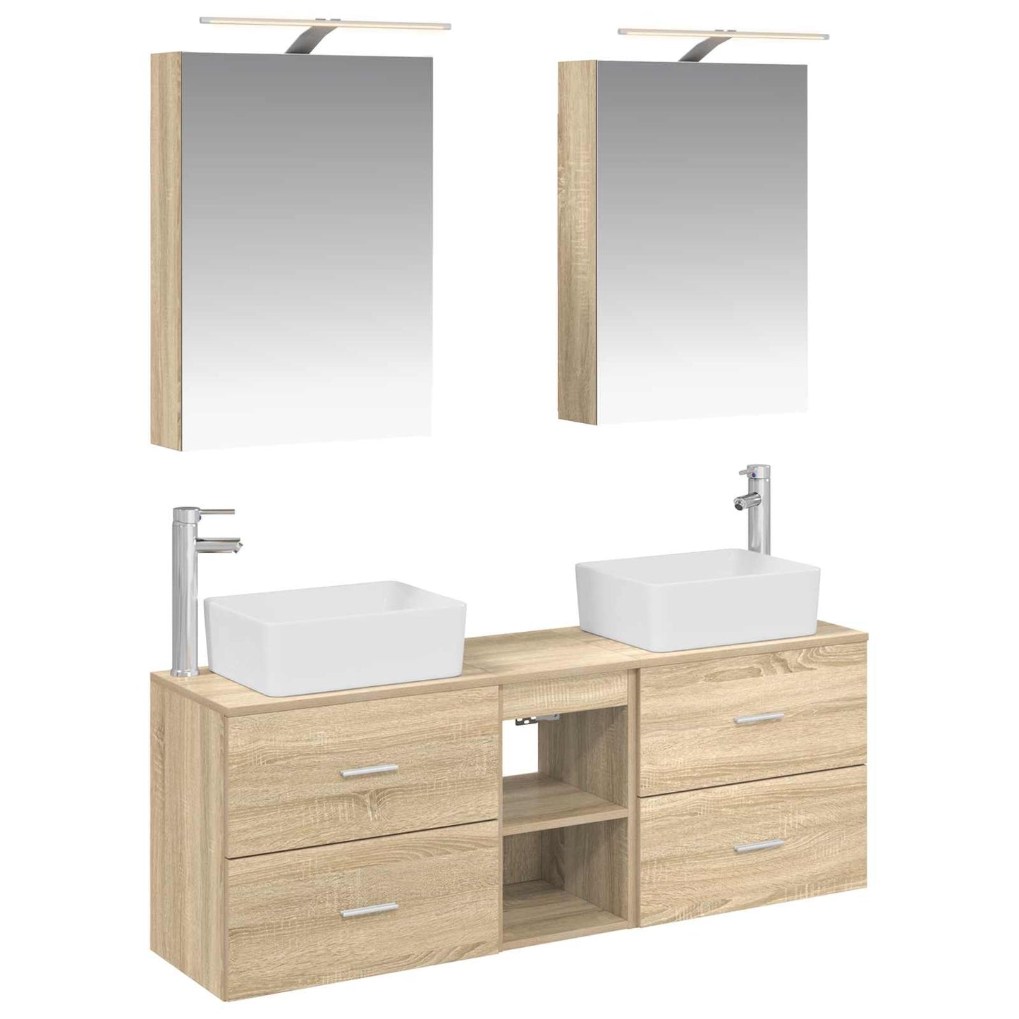 Bathroom Furniture Set 5 pcs Sonoma Oak