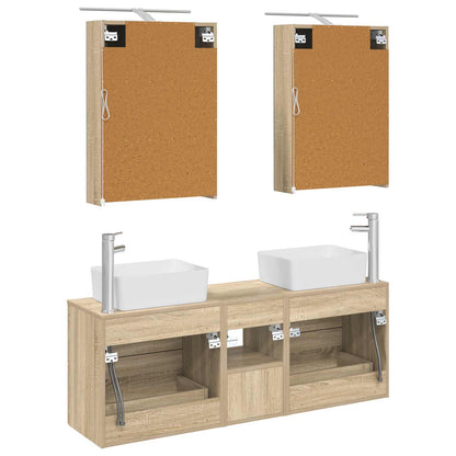 Bathroom Furniture Set 5 pcs Sonoma Oak