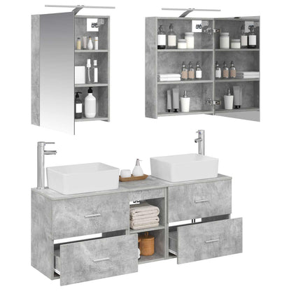 Bathroom Furniture Set 5 pcs Concrete Grey